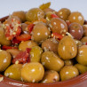 Aceitunas Negras Rayadas Aliñadas | 800 gr