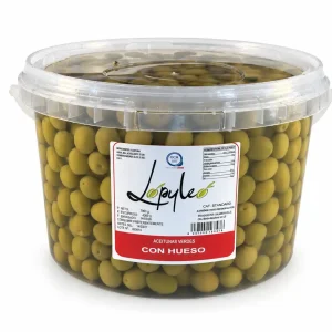 Aceitunas gordales verdes con hueso