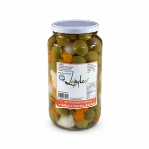 Aceitunas verdes manzanillas con hueso para ensaladas