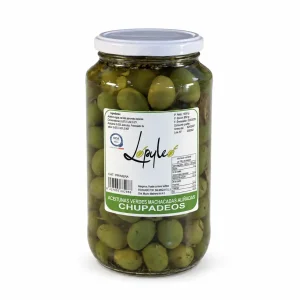 Aceitunas verdes machacadas chupadeos