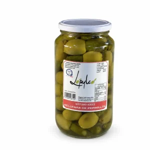 Aceitunas verdes rellenas de pepinillos