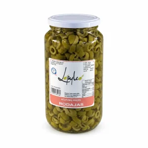 Aceitunas verdes manzanillas rodajas