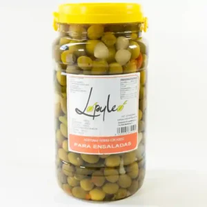 Aceitunas verdes manzanillas con hueso para ensaladas
