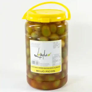 Aceitunas verdes machacadas mojo picón