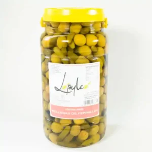 Aceitunas verdes rellenas de pepinillos