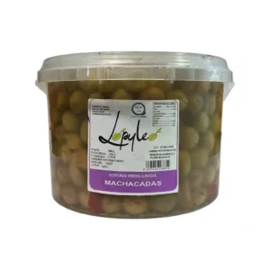 Aceitunas gordales verdes machacadas