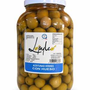 Aceitunas gordales verdes con hueso - Galón 2,2 · 2.300 g escurridos